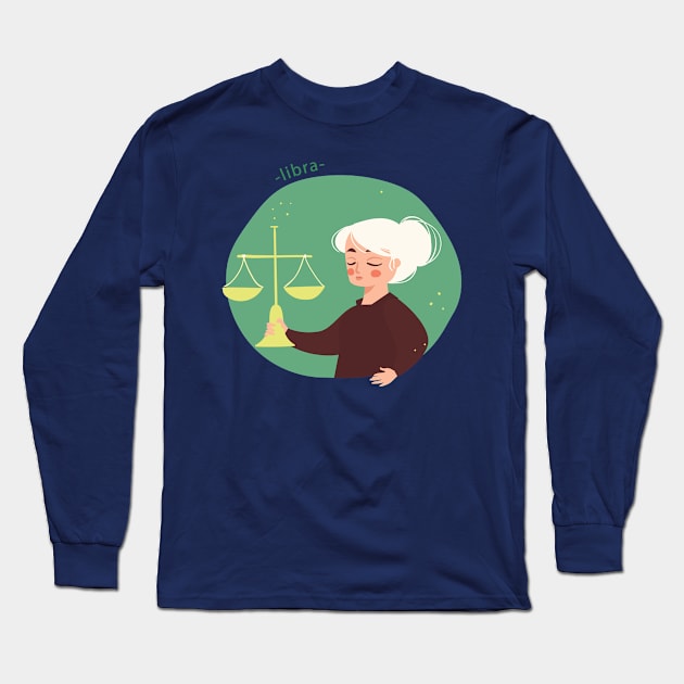 Libra Long Sleeve T-Shirt by gnomeapple